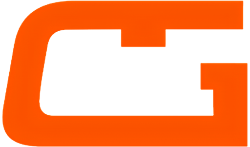Logo G orange moderne de lechartier-actiglass, identité visuelle minimaliste pour le garage à Carcassonne